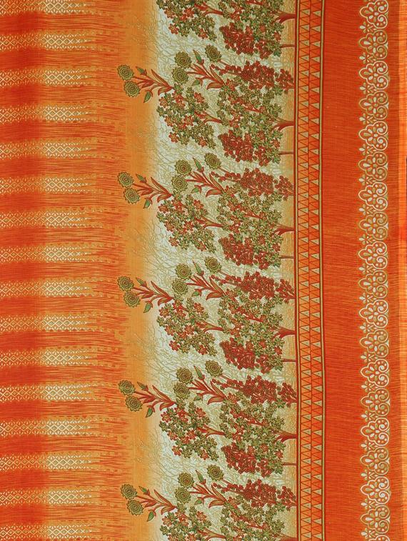 floral printed saree with blouse - 17419591 - Zoom Image - 6