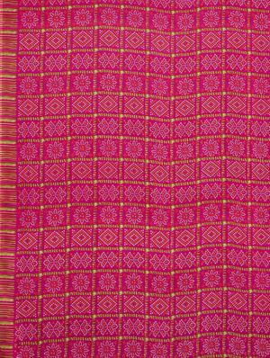 fuchsia georgette printed saree with blouse - 17419595 - Standard Image - 4