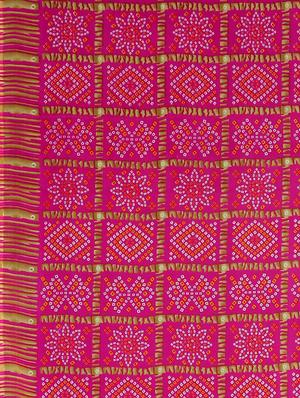 fuchsia georgette printed saree with blouse - 17419595 - Standard Image - 5