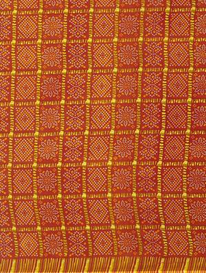 orange georgette printed saree with blouse - 17419596 - Standard Image - 5