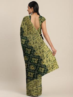 bandhani printed saree with blouse - 17419598 - Standard Image - 2