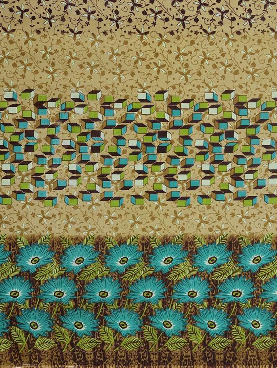 geometrical printed saree with blouse - 17419610 - Zoom Image - 5