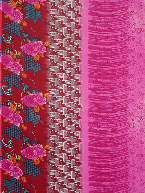 abstract printed saree with blouse - 17419616 - Zoom Image - 4