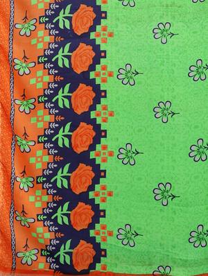 floral printed saree with blouse - 17419626 - Standard Image - 4