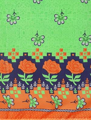 floral printed saree with blouse - 17419626 - Standard Image - 6