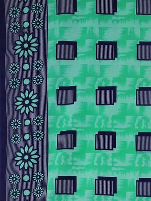turquoise georgette printed saree with blouse - 17419630 - Standard Image - 6