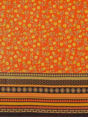 floral printed saree with blouse - 17419639 - Standard Image - 5
