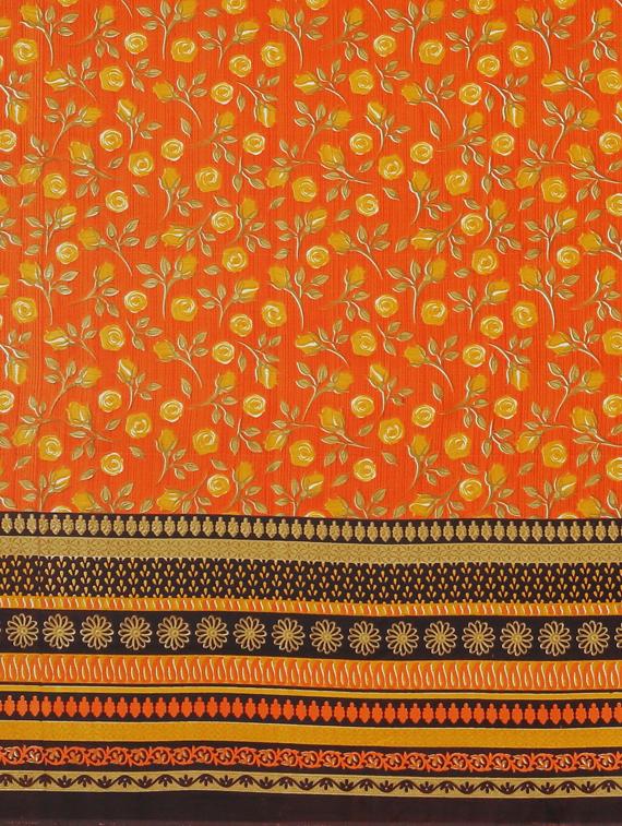 floral printed saree with blouse - 17419639 - Zoom Image - 5