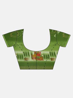 floral printed saree with blouse - 17419643 - Standard Image - 3