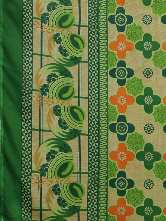 floral printed saree with blouse - 17419651 - Zoom Image - 5