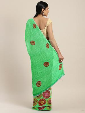 geometrical printed saree with blouse - 17419656 - Standard Image - 2