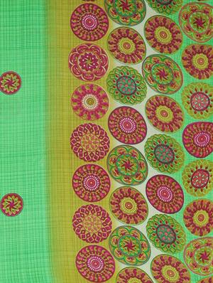 geometrical printed saree with blouse - 17419656 - Standard Image - 5