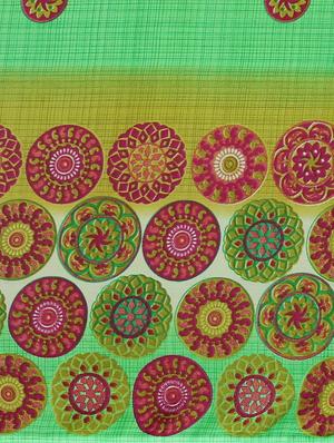 geometrical printed saree with blouse - 17419656 - Standard Image - 6