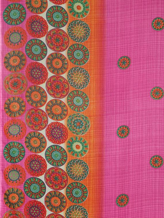 geometrical printed saree with blouse - 17419657 - Zoom Image - 6