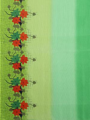 floral printed saree with blouse - 17419672 - Standard Image - 5