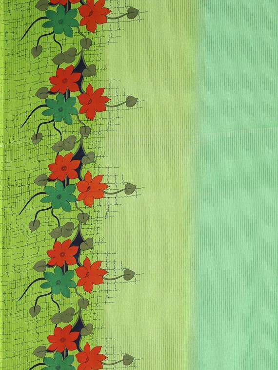 floral printed saree with blouse - 17419672 - Zoom Image - 4