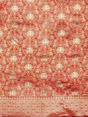 floral woven saree with blouse - 17419677 - Standard Image - 5