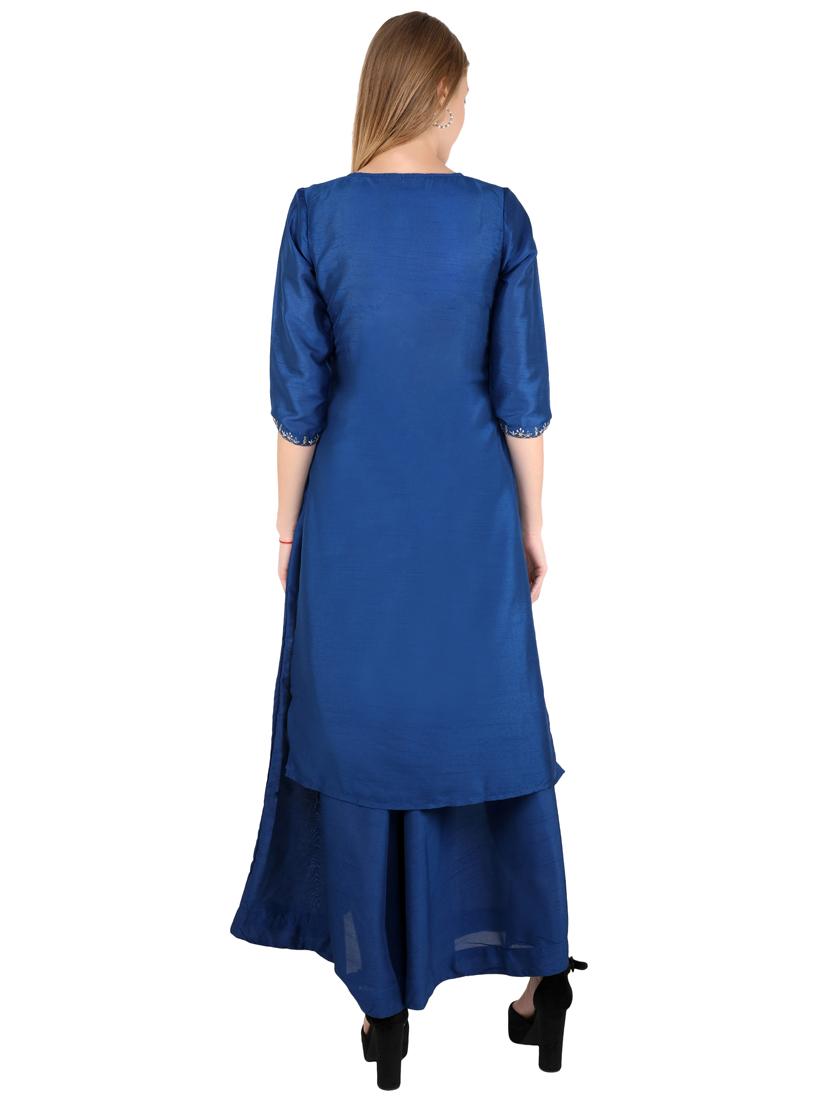 dobby work straight kurta - 17420035 - Zoom Image - 3