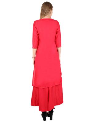 dobby work straight kurta - 17420036 - Standard Image - 3