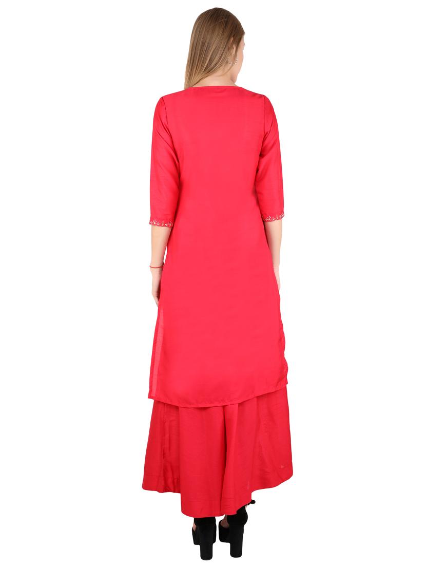 dobby work straight kurta - 17420036 - Zoom Image - 3