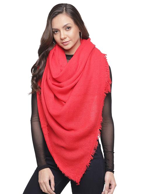 red wool stole - 17420104 - Standard Image - 1