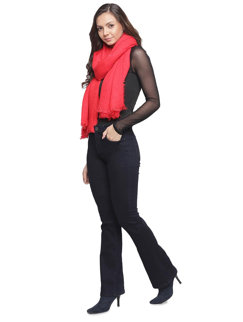 red wool stole - 17420104 - Zoom Image - 2