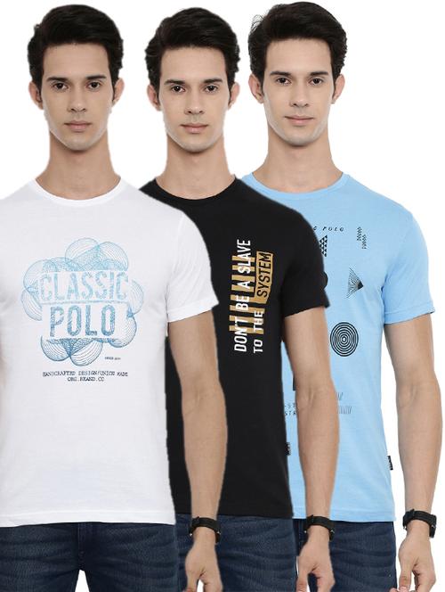 set of 3 multi colored printed t-shirt - 17420227 - Standard Image - 1