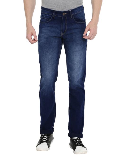 blue light washed denim jeans - 17420265 - Standard Image - 1
