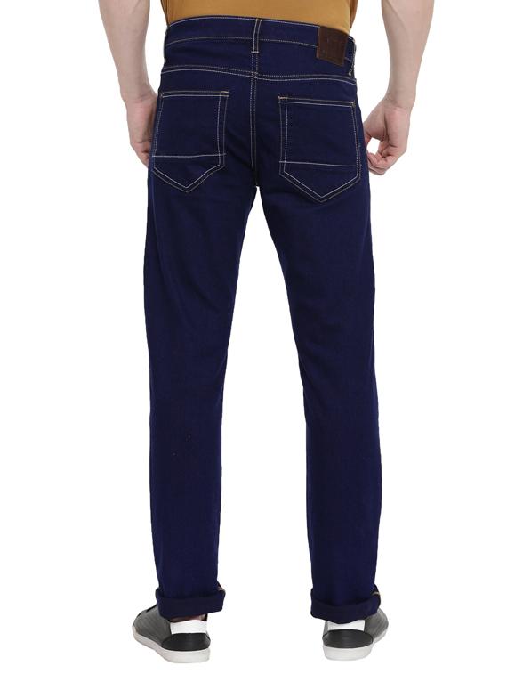 navy blue plain denim jeans - 17420268 - Zoom Image - 3