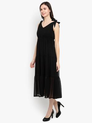 shoulder tie up tiered dress - 17420293 - Standard Image - 2