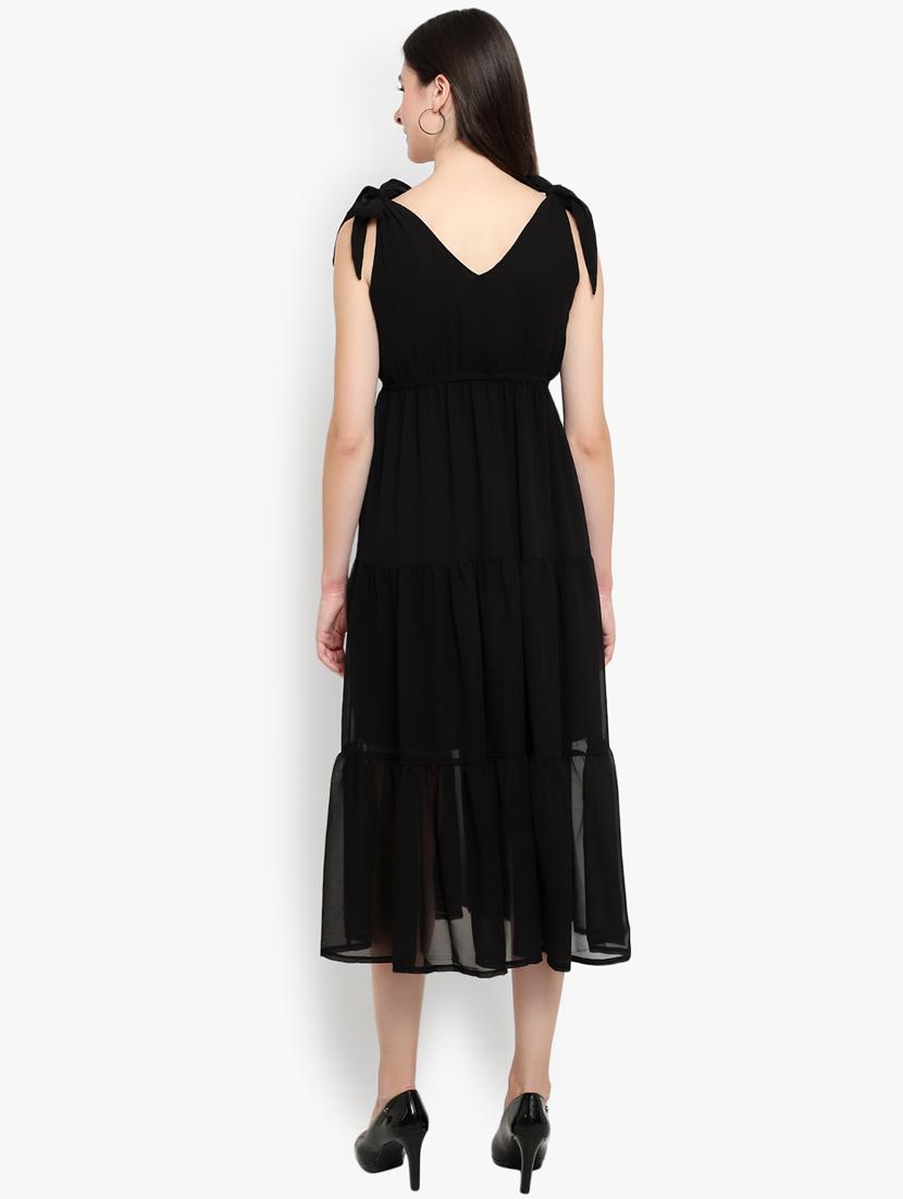 shoulder tie up tiered dress - 17420293 - Zoom Image - 3