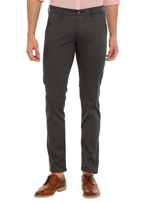 grey textured chinos - 17420299 - Standard Image - 1