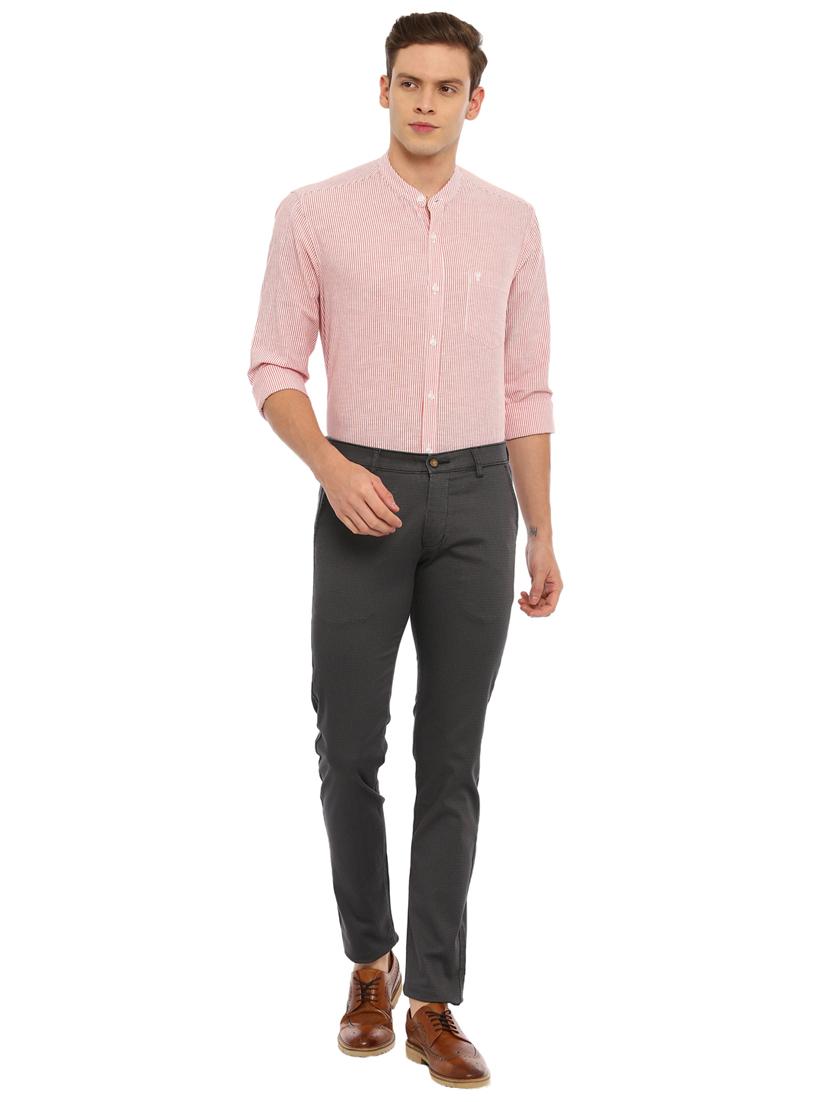 grey textured chinos - 17420299 - Zoom Image - 4
