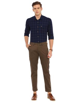 brown solid chinos - 17420301 - Standard Image - 4