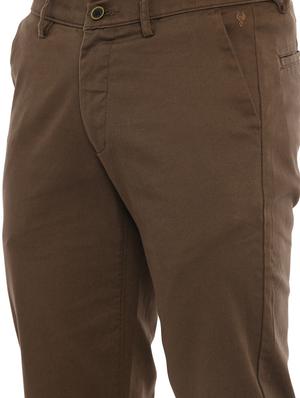 brown solid chinos - 17420301 - Standard Image - 5