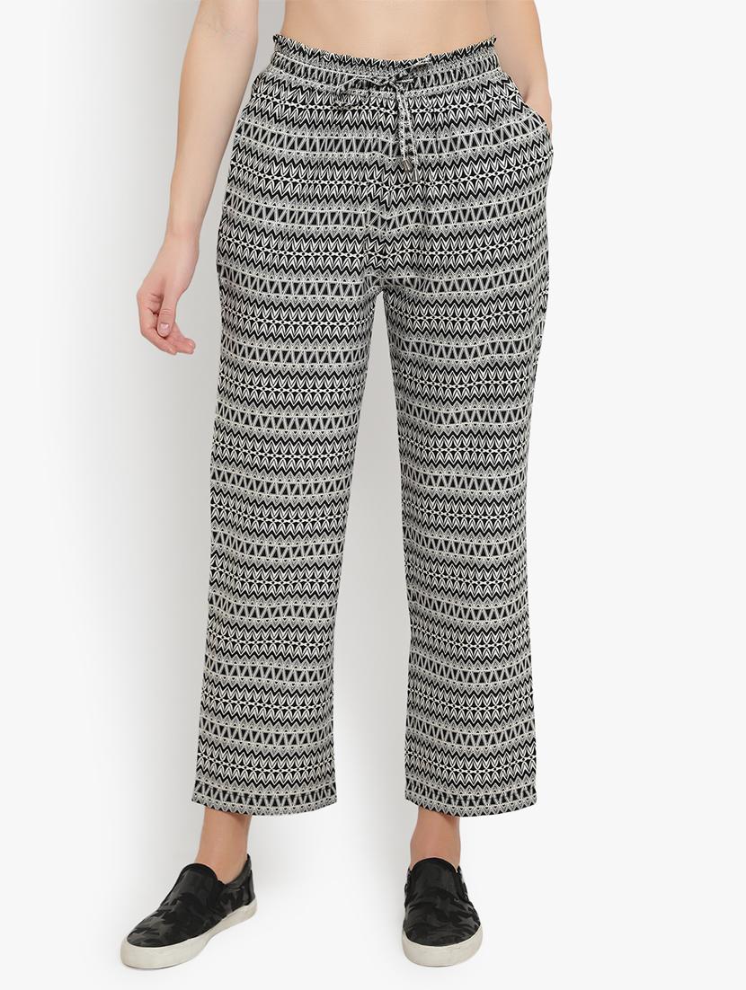 tie front printed palazzo - 17420308 - Zoom Image - 1