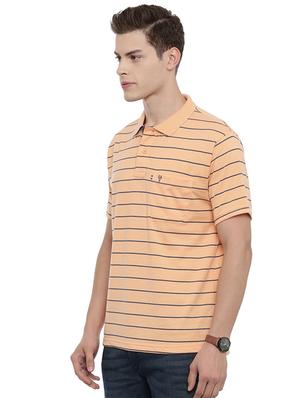 orange striped polo t-shirt - 17420414 - Standard Image - 2