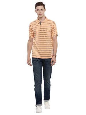 orange striped polo t-shirt - 17420414 - Standard Image - 4