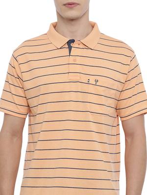 orange striped polo t-shirt - 17420414 - Standard Image - 5