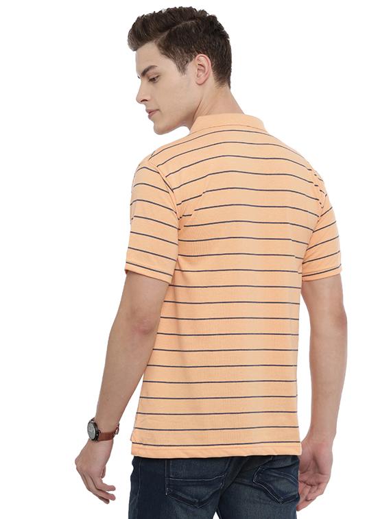 orange striped polo t-shirt - 17420414 - Zoom Image - 3