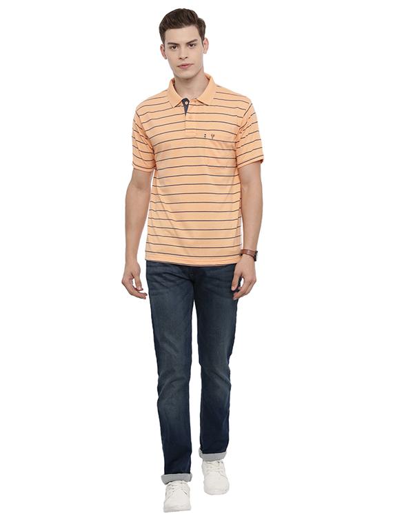 orange striped polo t-shirt - 17420414 - Zoom Image - 4