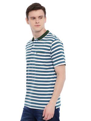 grey color block polo t-shirt - 17420415 - Standard Image - 2