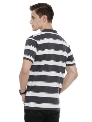 blue striped collared t-shirt - 17420429 - Standard Image - 3