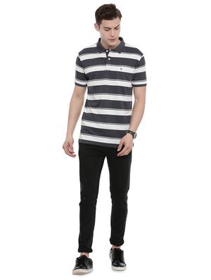 blue striped collared t-shirt - 17420429 - Standard Image - 4