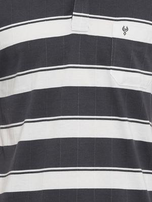 blue striped collared t-shirt - 17420429 - Standard Image - 5