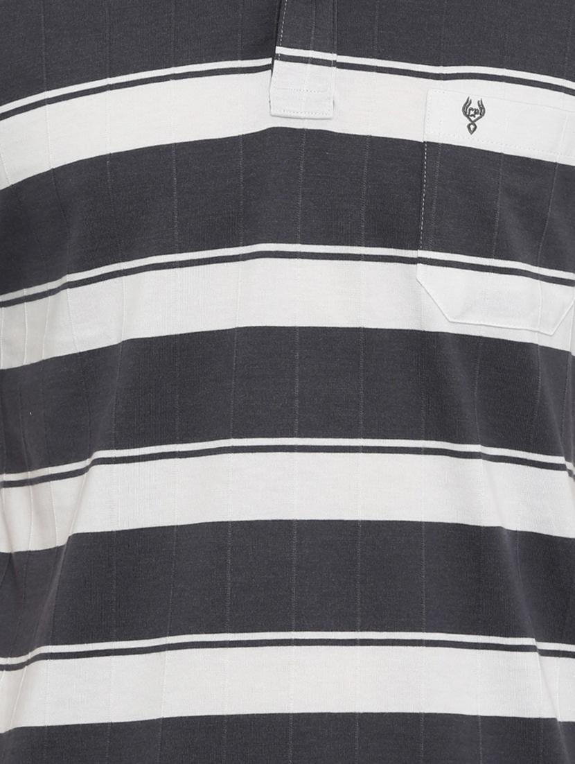 blue striped collared t-shirt - 17420429 - Zoom Image - 5