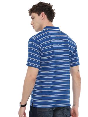 blue striped polo t-shirt - 17420439 - Standard Image - 3