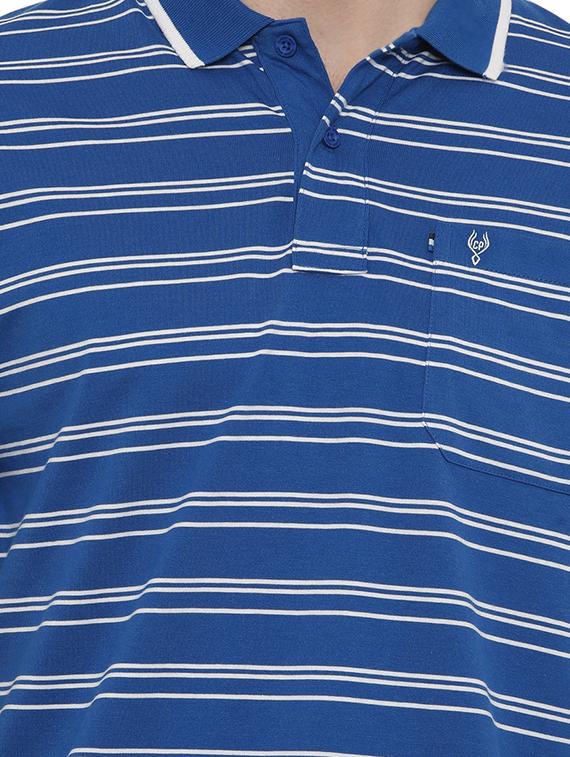 blue striped polo t-shirt - 17420439 - Zoom Image - 4