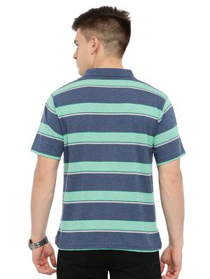 blue striped collared t-shirt - 17420448 - Standard Image - 3