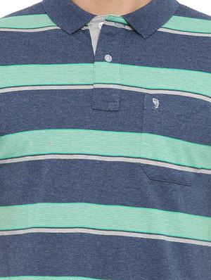 blue striped collared t-shirt - 17420448 - Standard Image - 5